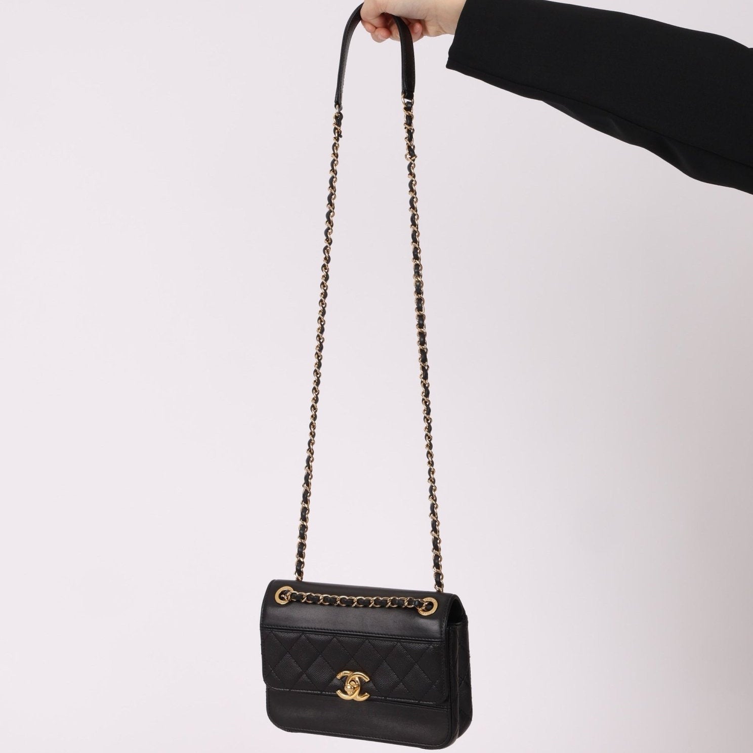 Chanel 2019 Lambskin and Caviar Square Flap - FashioNica