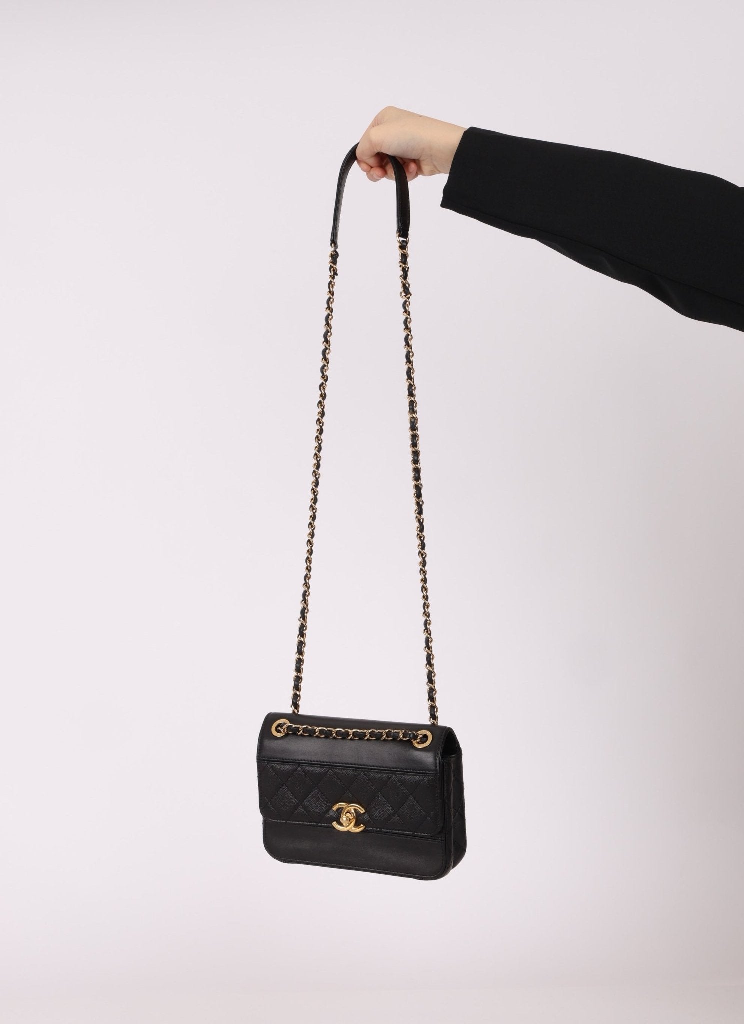 Chanel 2019 Lambskin and Caviar Square Flap - FashioNica