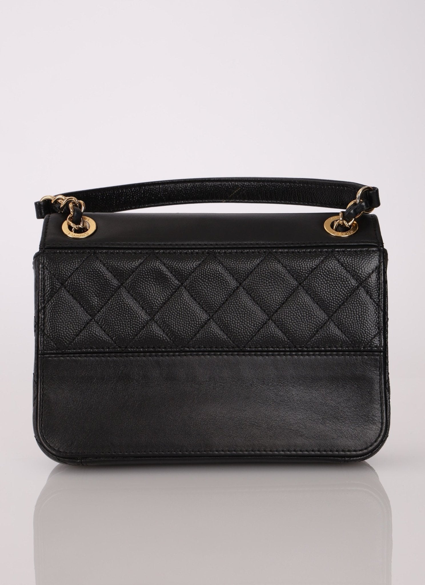 Chanel 2019 Lambskin and Caviar Square Flap - FashioNica