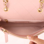 Chanel 2019 Lambskin & Caviar Pink Charm Flap Bag - FashioNica