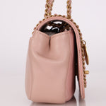 Chanel 2019 Lambskin & Caviar Pink Charm Flap Bag - FashioNica