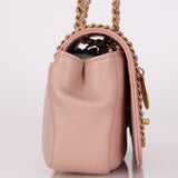 Chanel 2019 Lambskin & Caviar Pink Charm Flap Bag - FashioNica