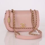 Chanel 2019 Lambskin & Caviar Pink Charm Flap Bag - FashioNica