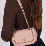 Chanel 2019 Lambskin & Caviar Pink Charm Flap Bag - FashioNica