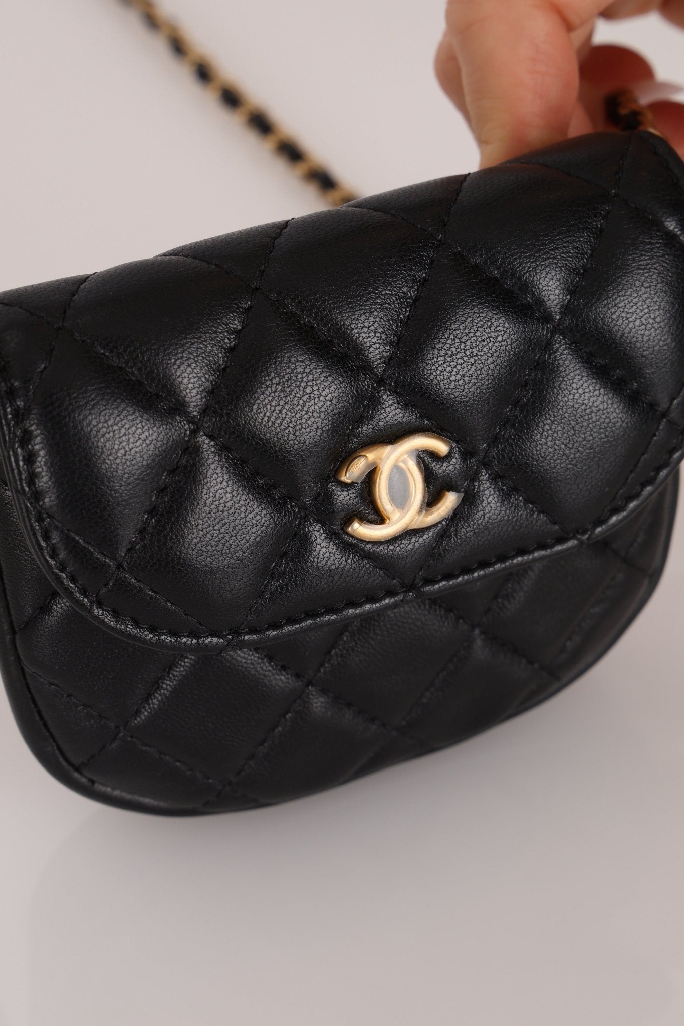 Chanel 2019 Lambskin Pearl Crush Waist Bag - FashioNica