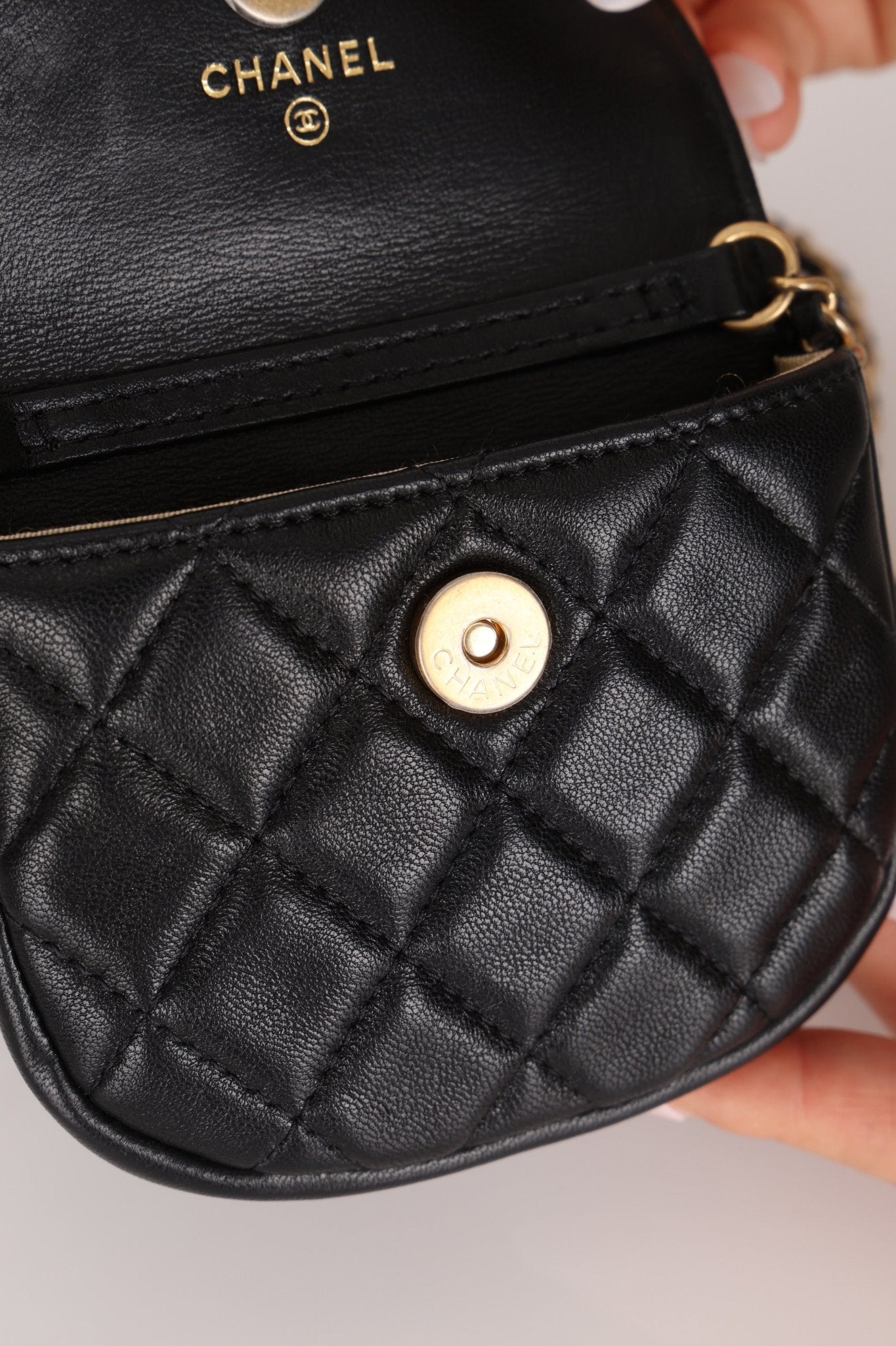 Chanel 2019 Lambskin Pearl Crush Waist Bag - FashioNica