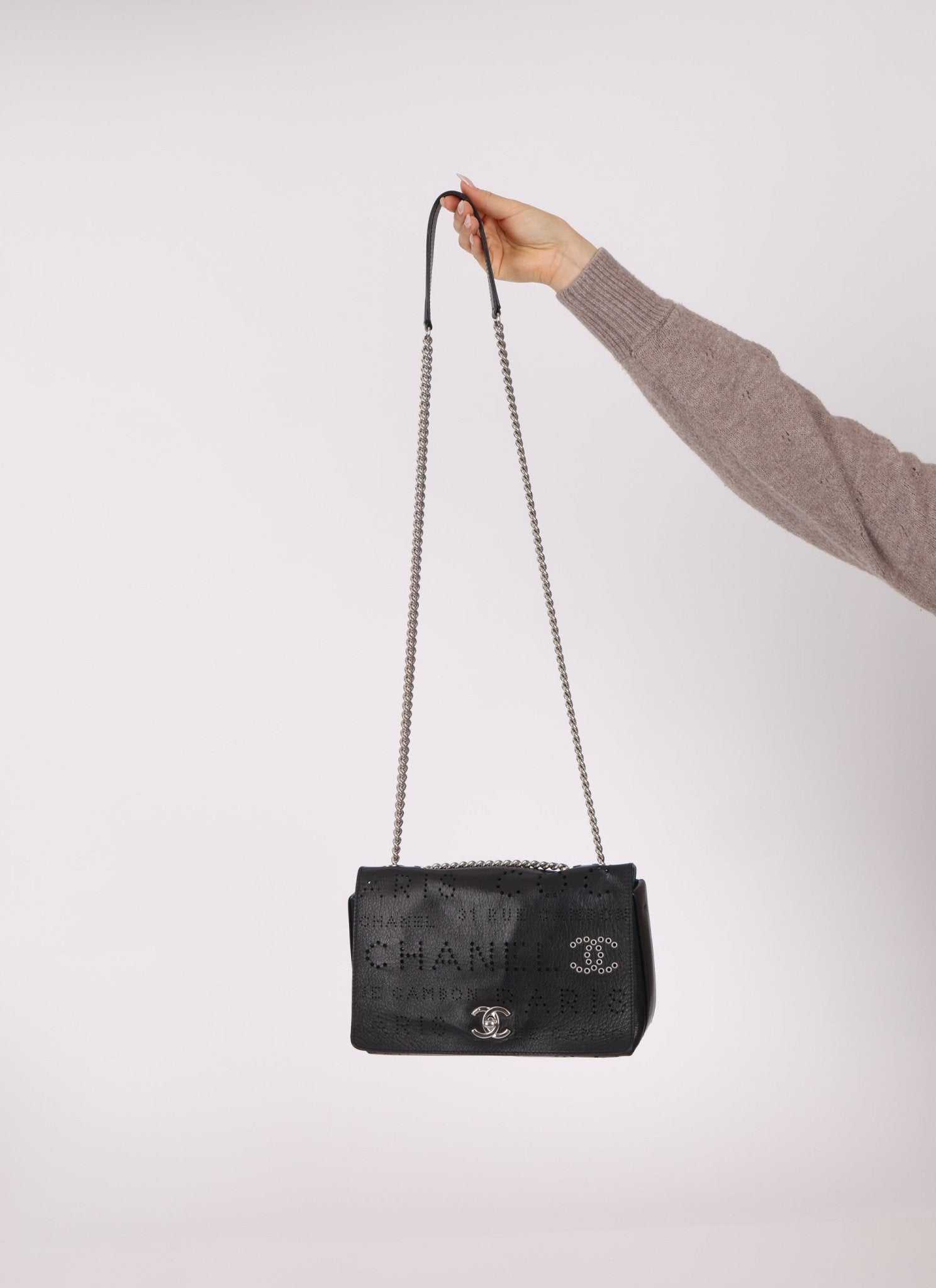 Chanel 2019 Logo Flap Bag with Chanel Tweed Pouch - FashioNica