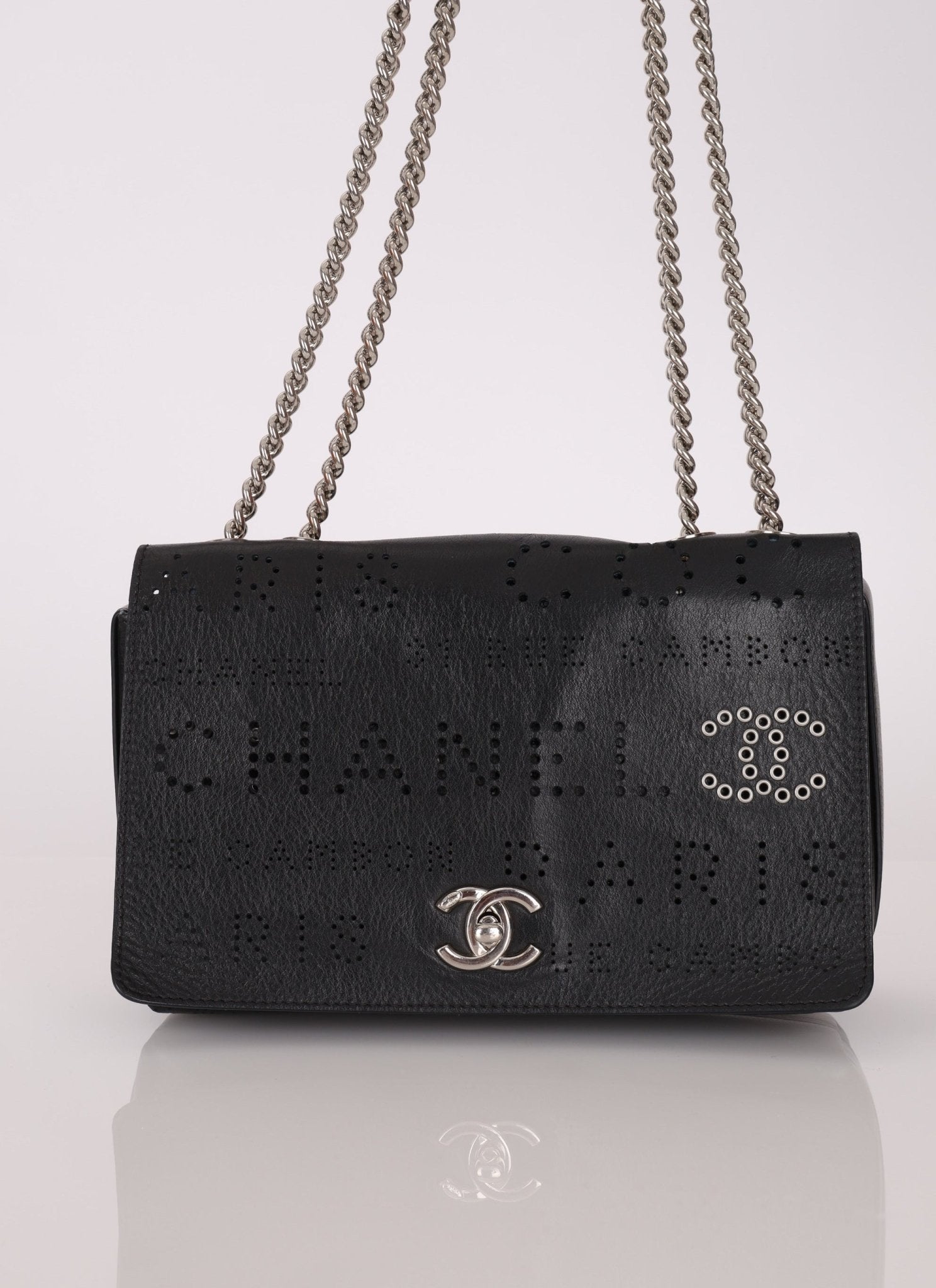 Chanel 2019 Logo Flap Bag with Chanel Tweed Pouch - FashioNica
