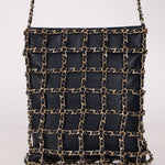 Chanel 2019 Navy Lambskin Shopping Chain Tote - FashioNica