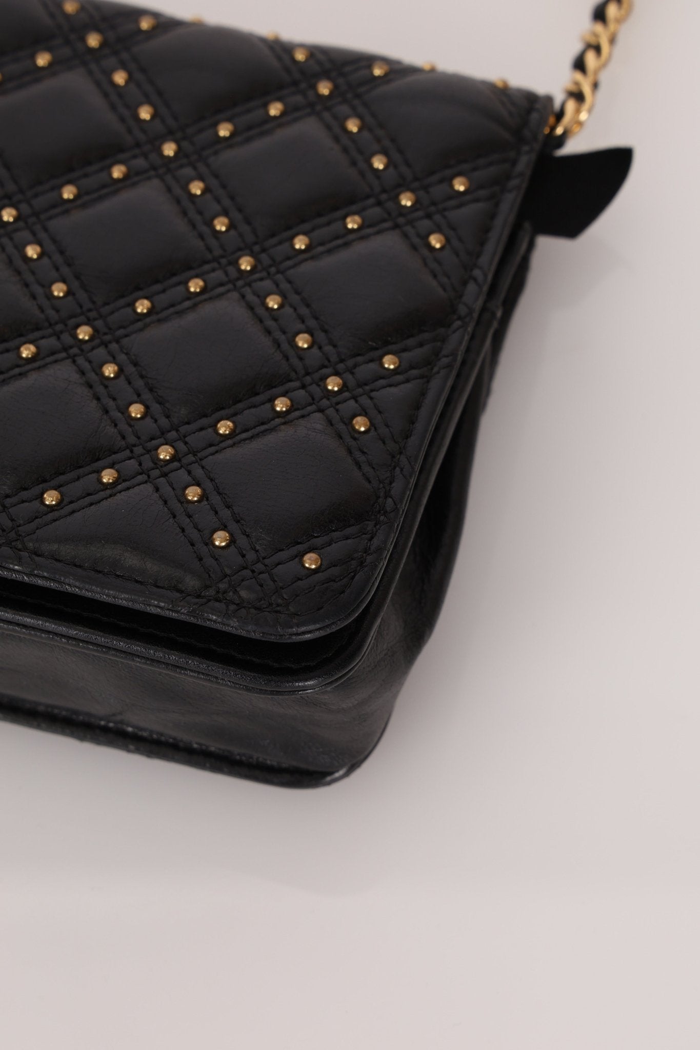 Chanel 2019 Paris - New York Lambskin Studded Wallet on Chain - FashioNica