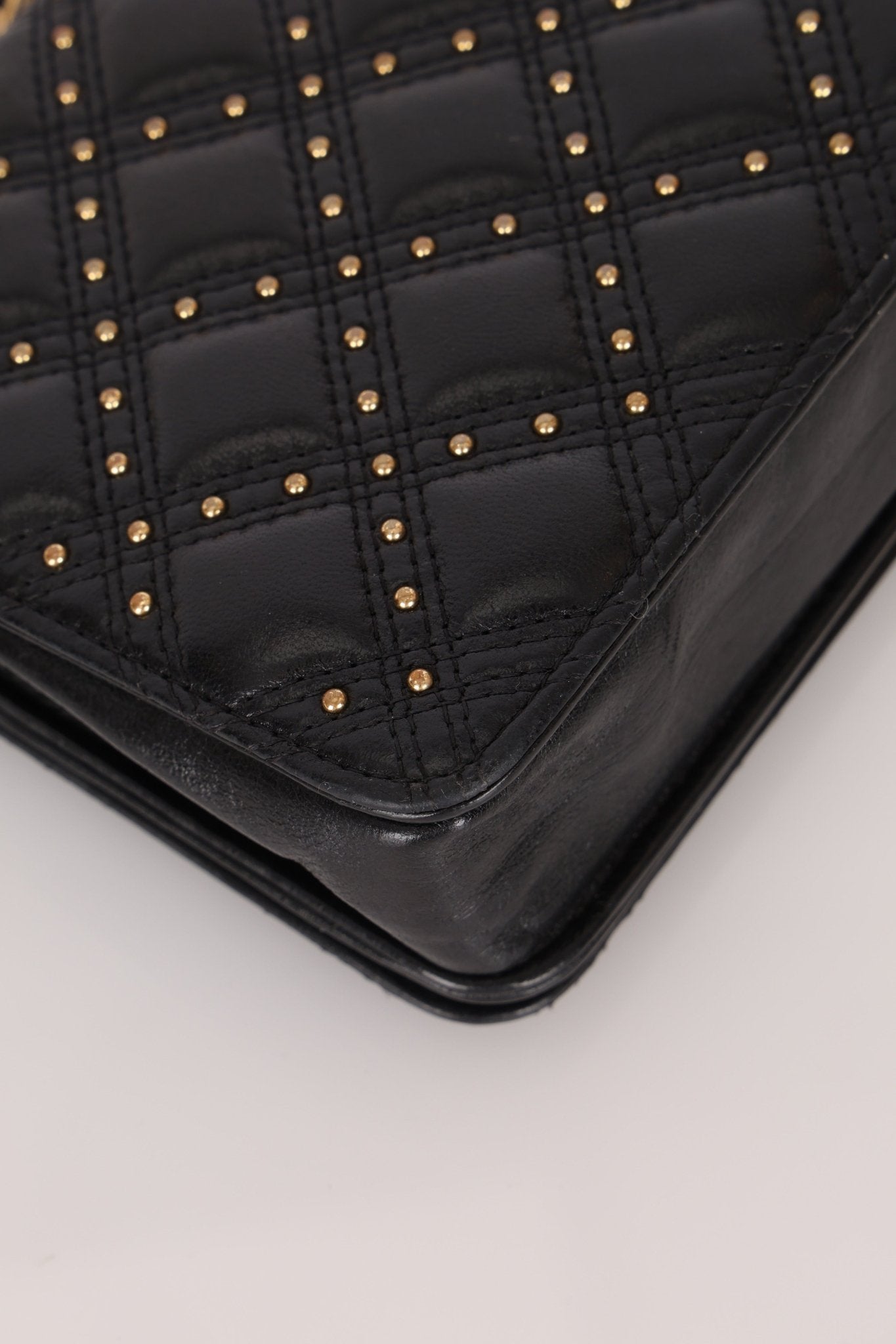 Chanel 2019 Paris - New York Lambskin Studded Wallet on Chain - FashioNica