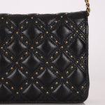 Chanel 2019 Paris - New York Lambskin Studded Wallet on Chain - FashioNica