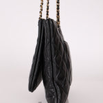 Chanel 2019 Shiny Lambskin Quilted Medium Double Case With Strap - FashioNica