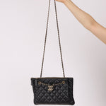 Chanel 2019 Shiny Lambskin Quilted Medium Double Case With Strap - FashioNica