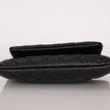 Chanel 2019 Shiny Lambskin Quilted Medium Double Case With Strap - FashioNica