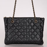 Chanel 2019 Shiny Lambskin Quilted Medium Double Case With Strap - FashioNica