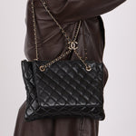 Chanel 2019 Shiny Lambskin Quilted Medium Double Case With Strap - FashioNica