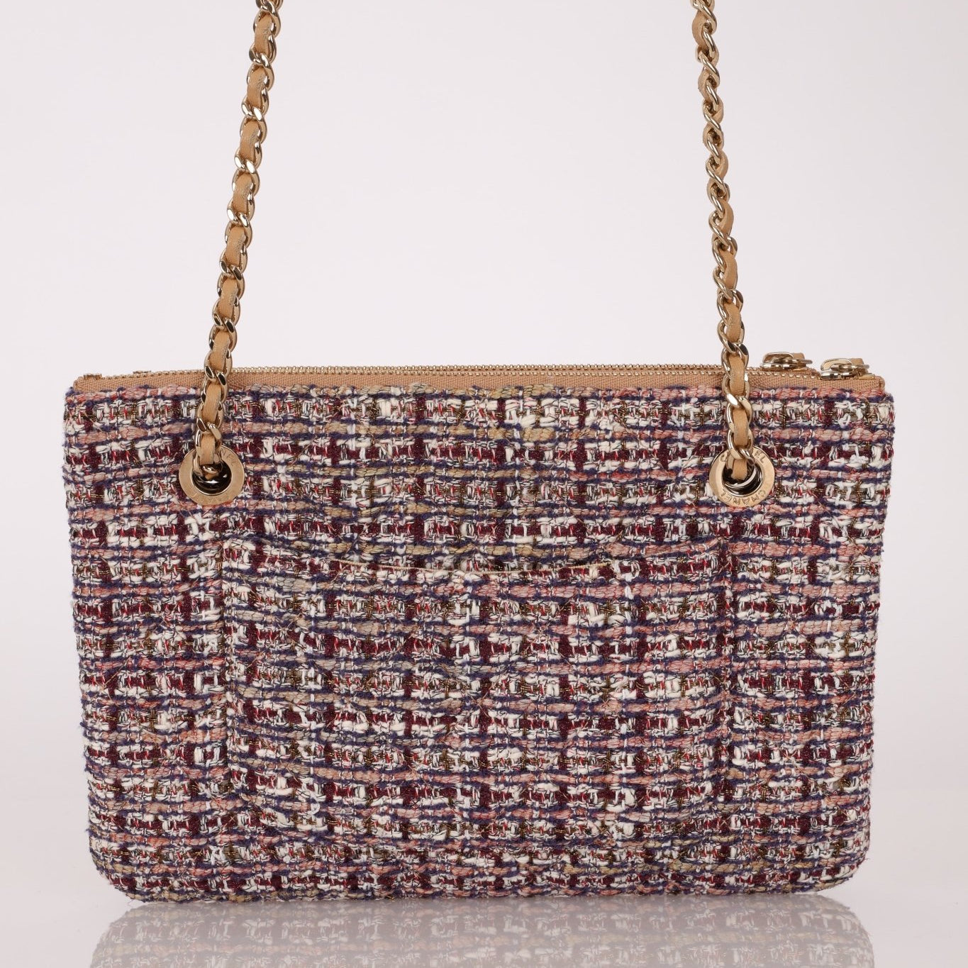 Chanel 2019 Tweed and Quilted Lambskin Double Case with Strap - FashioNica