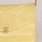Chanel 2020 Butter Yellow Denim Coco Wallet On Chain - FashioNica