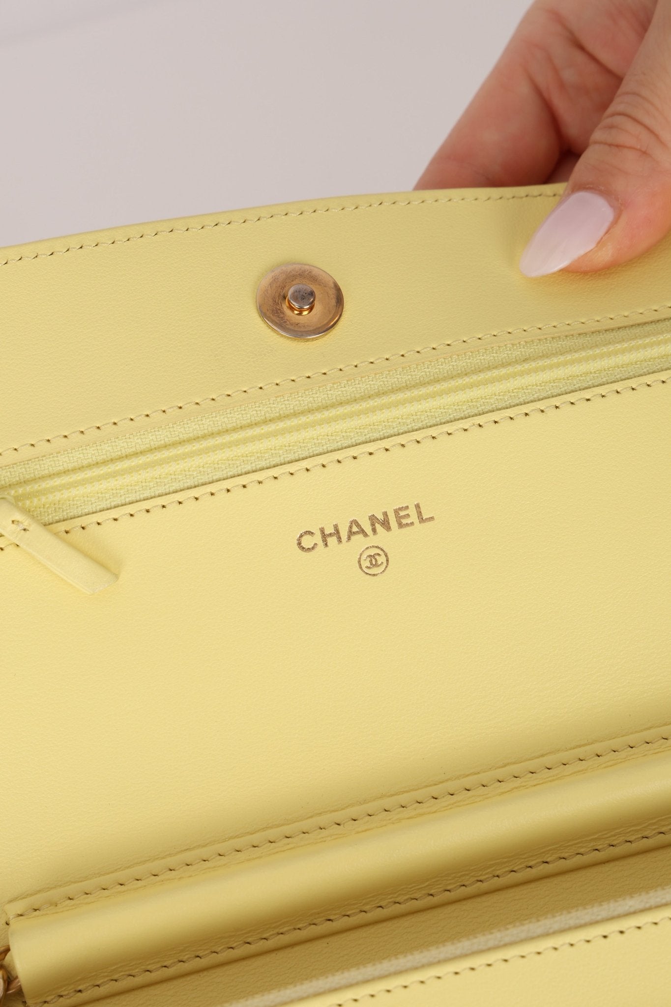 Chanel 2020 Butter Yellow Denim Coco Wallet On Chain - FashioNica