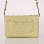 Chanel 2020 Caviar New Wave Pistachio Wallet on Chain - FashioNica