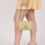 Chanel 2020 Caviar New Wave Pistachio Wallet on Chain - FashioNica
