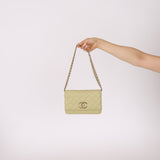 Chanel 2020 Caviar New Wave Pistachio Wallet on Chain - FashioNica
