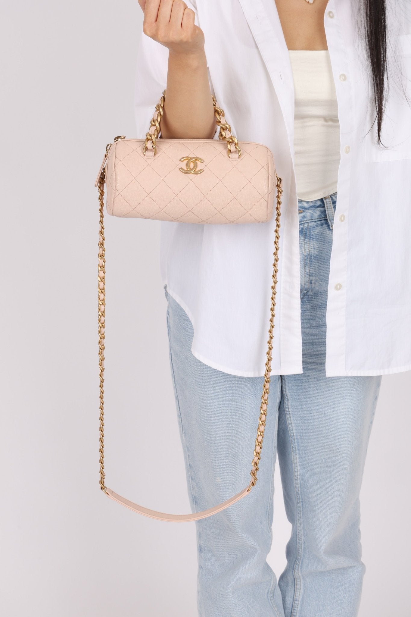 Chanel 2020 Caviar Small Fashion Therapy Bowler Bag - FashioNica