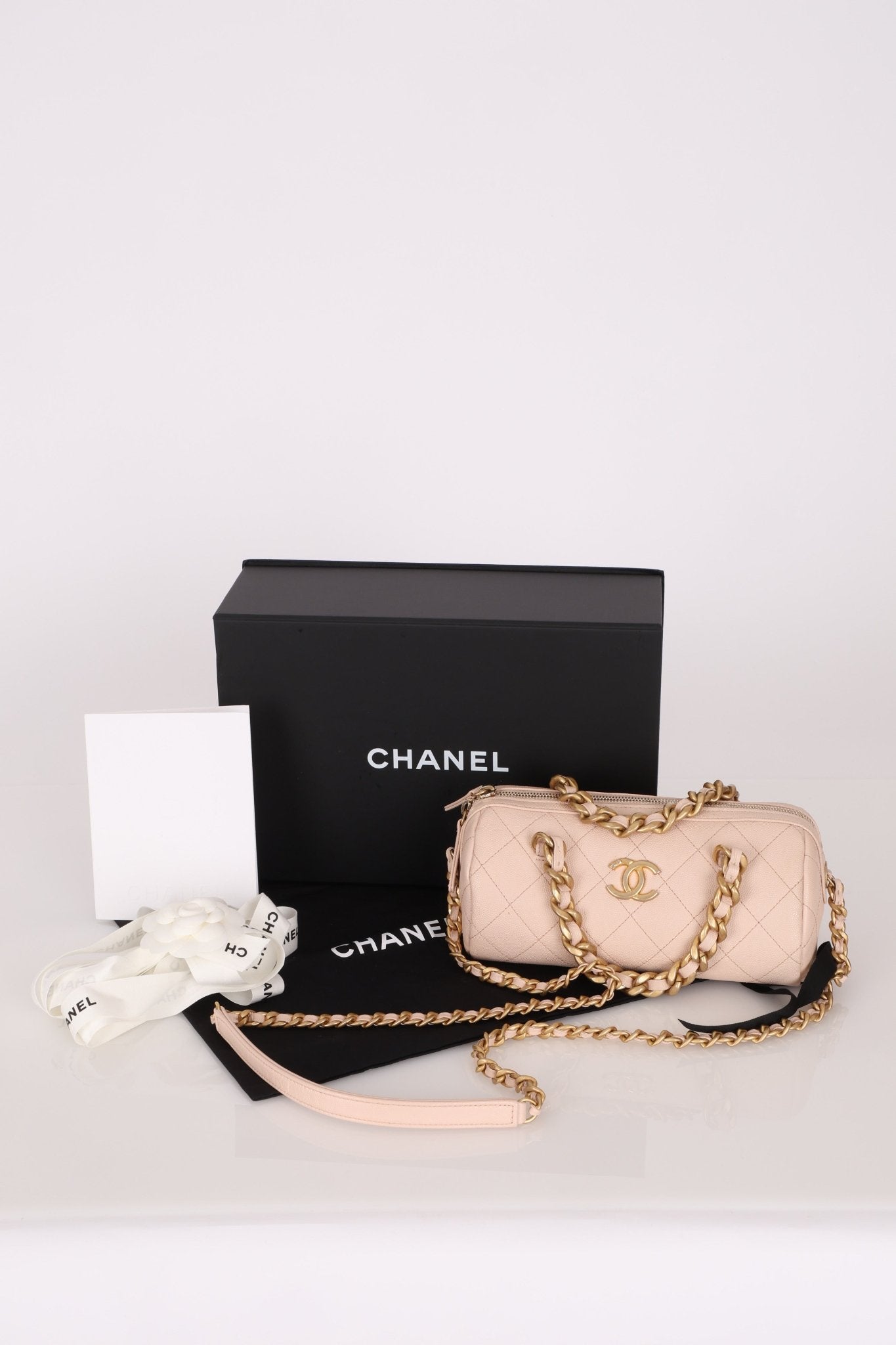 Chanel 2020 Caviar Small Fashion Therapy Bowler Bag - FashioNica