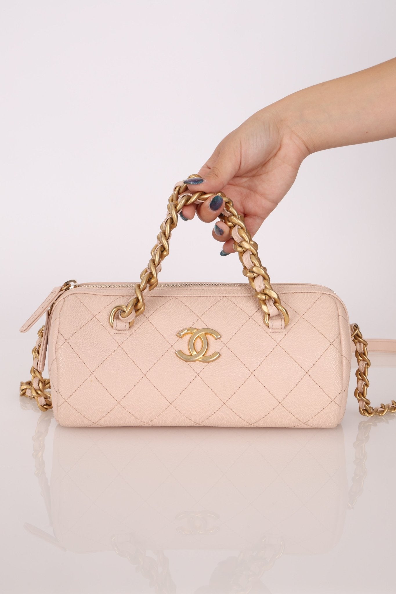 Chanel 2020 Caviar Small Fashion Therapy Bowler Bag - FashioNica