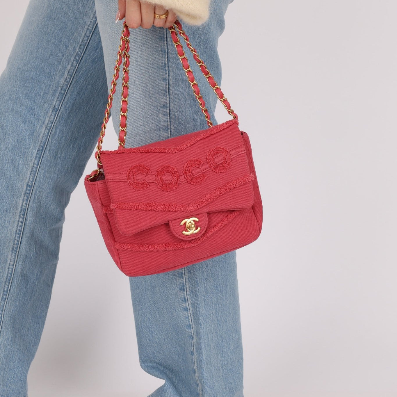 Chanel 2020 Denim Coco Chain Flap - FashioNica