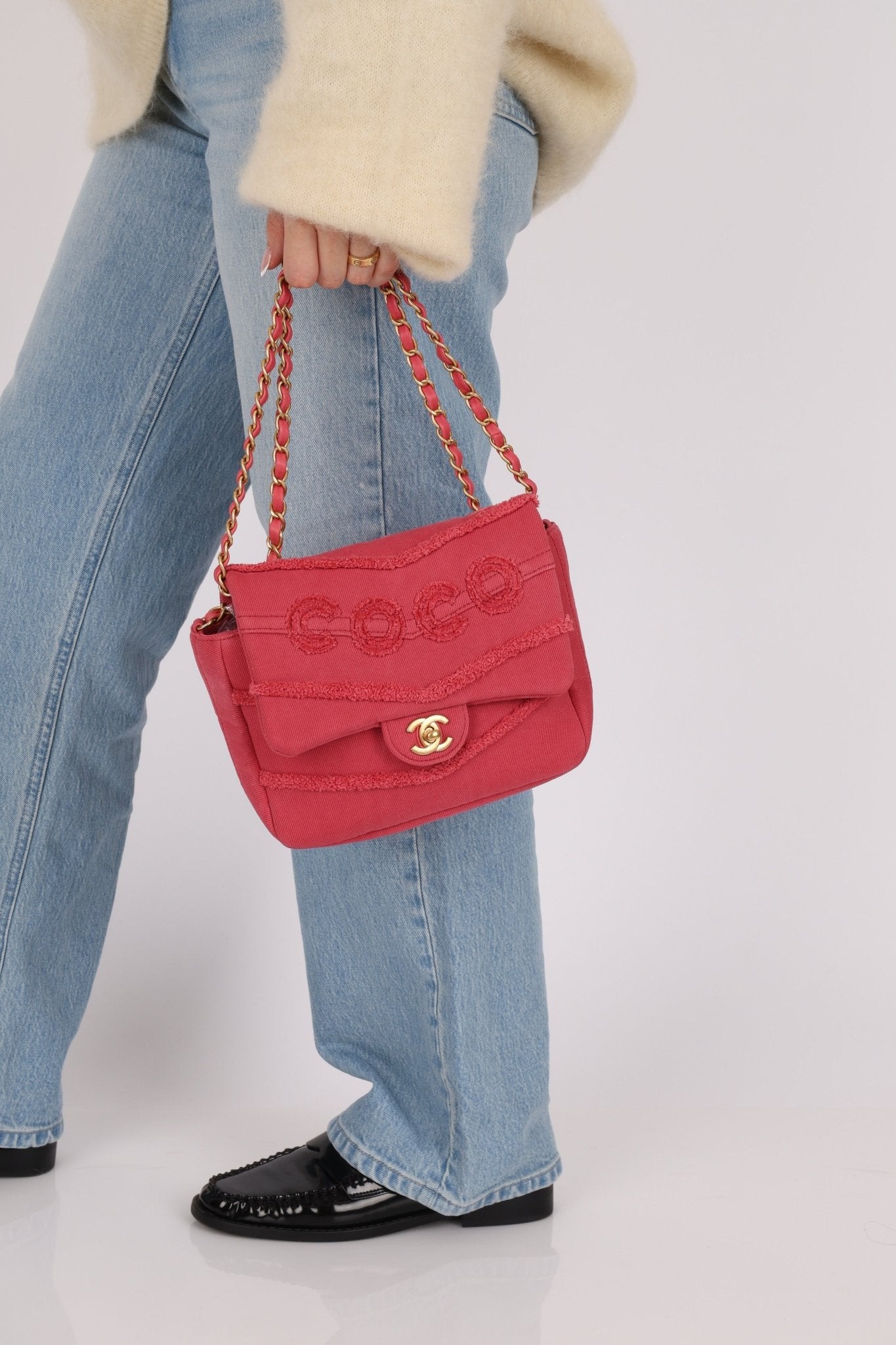 Chanel 2020 Denim Coco Chain Flap - FashioNica