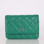 Chanel 2020 Emerald Caviar Mini Wallet on Chain - FashioNica