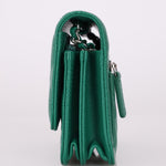 Chanel 2020 Emerald Caviar Mini Wallet on Chain - FashioNica