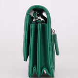 Chanel 2020 Emerald Caviar Mini Wallet on Chain - FashioNica