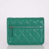 Chanel 2020 Emerald Caviar Mini Wallet on Chain - FashioNica