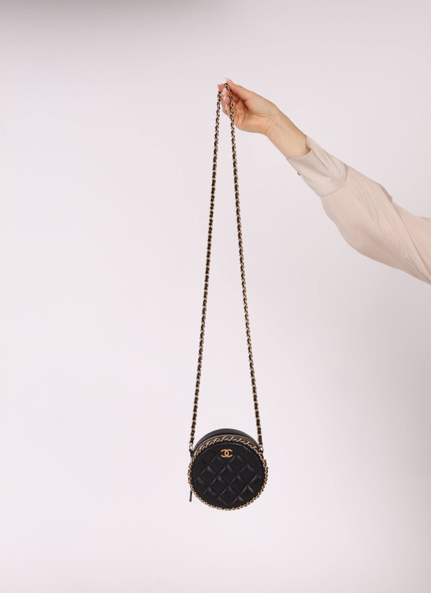 Chanel 2020 Lambskin Chain Around Round Crossbody - FashioNica