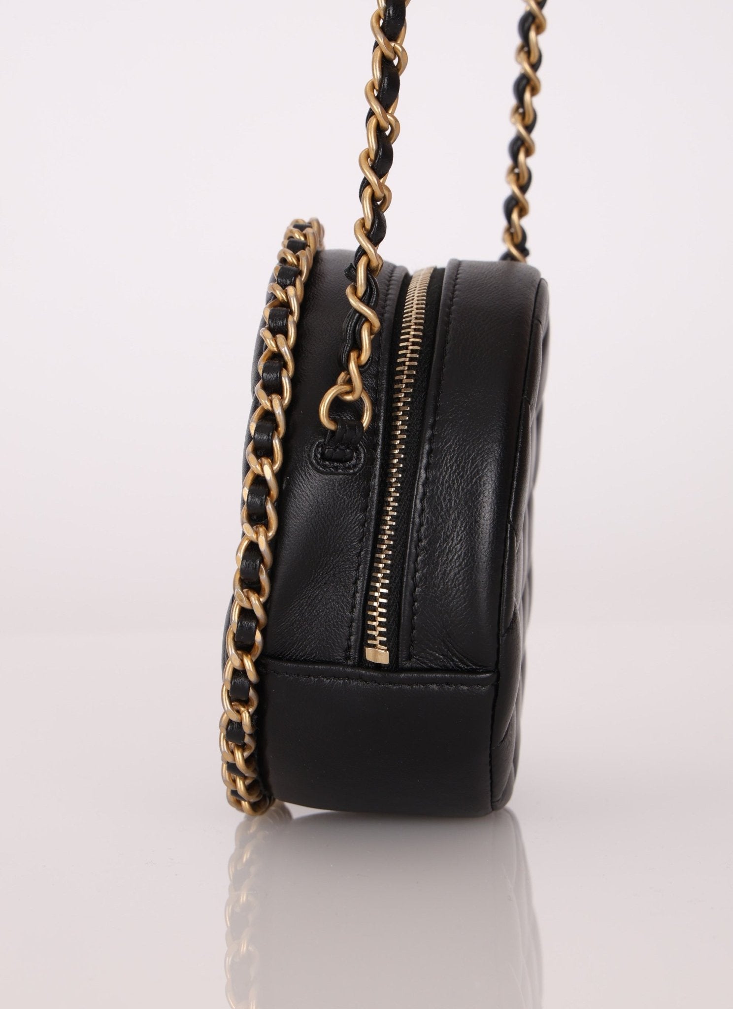 Chanel 2020 Lambskin Chain Around Round Crossbody - FashioNica