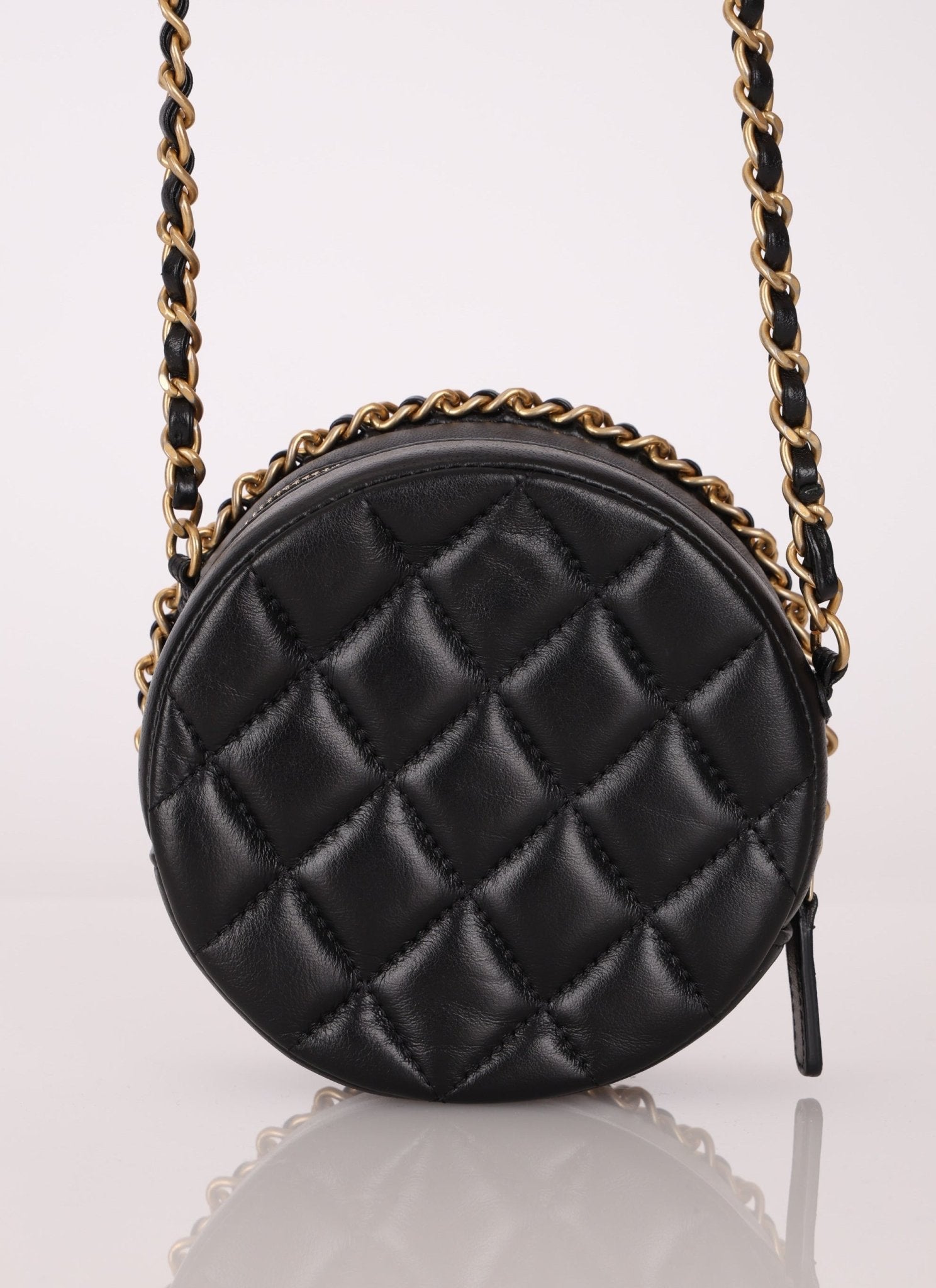 Chanel 2020 Lambskin Chain Around Round Crossbody - FashioNica