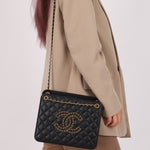 Chanel 2020 Lambskin Chain Logo Tote - FashioNica