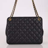 Chanel 2020 Lambskin Chain Logo Tote - FashioNica