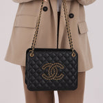 Chanel 2020 Lambskin Chain Logo Tote - FashioNica