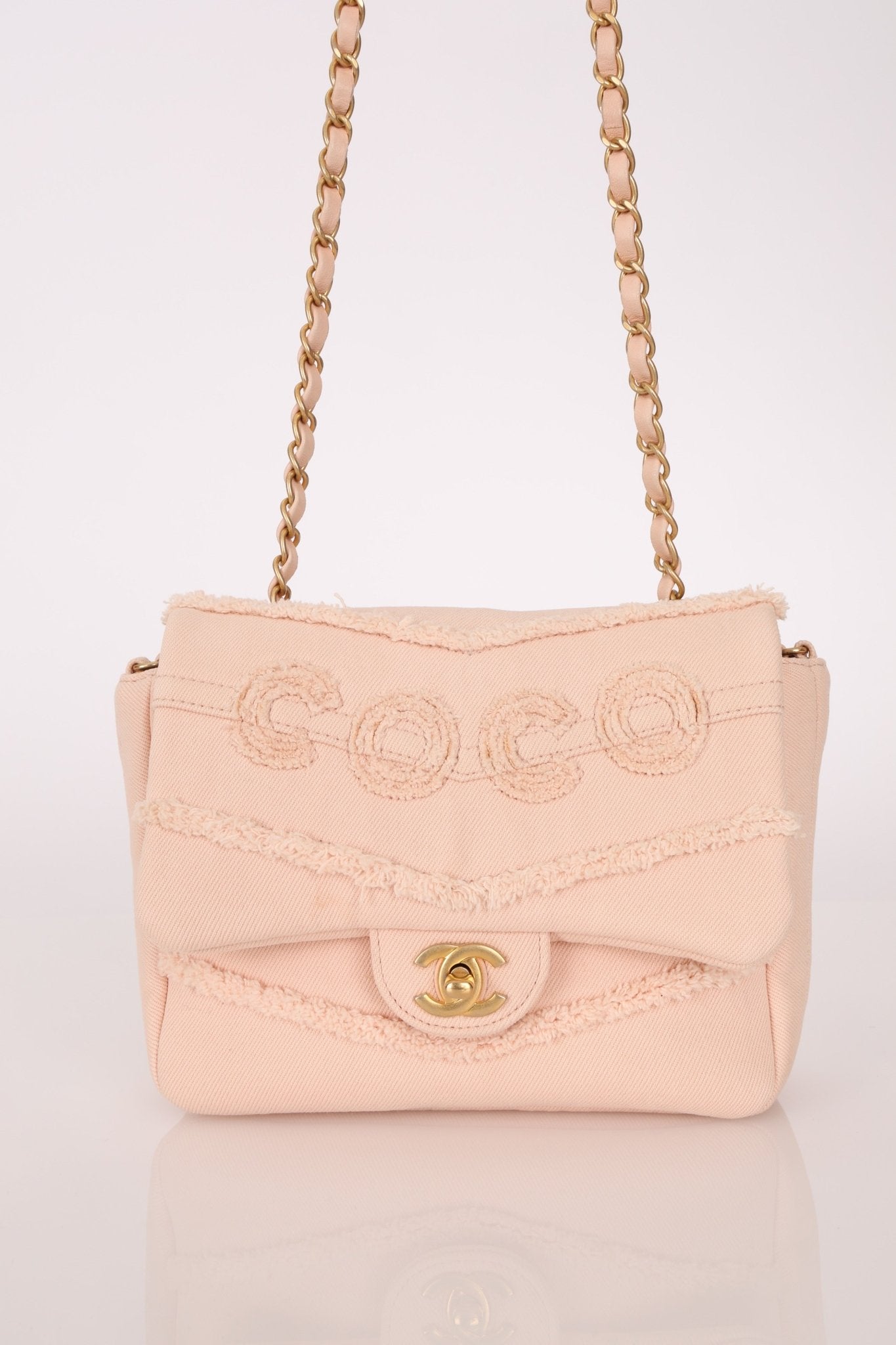 Chanel 2020 Pink Denim Coco Flap Bag - FashioNica