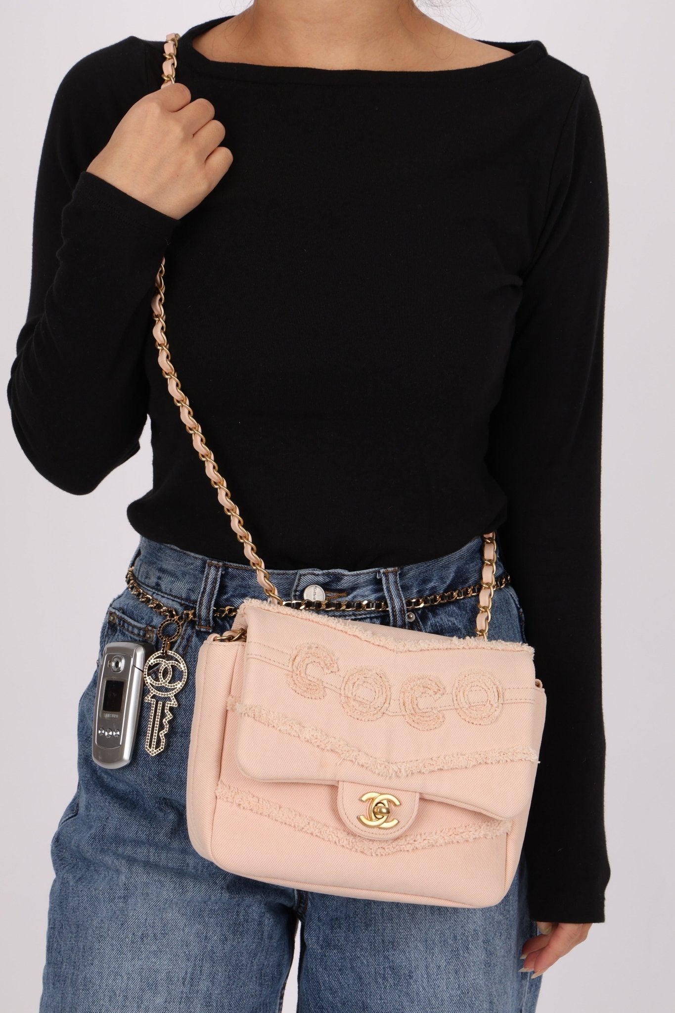 Chanel 2020 Pink Denim Coco Flap Bag - FashioNica