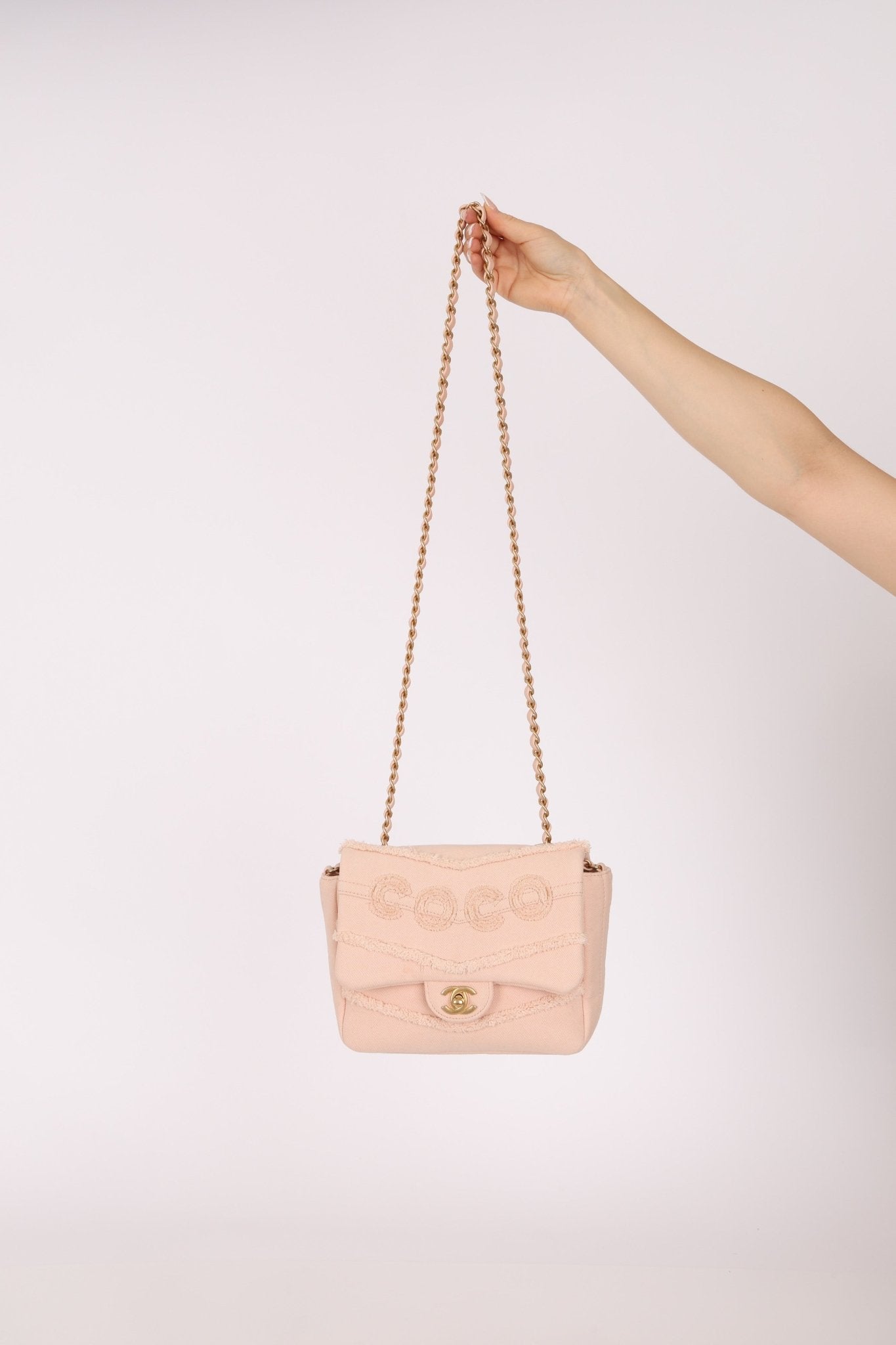 Chanel 2020 Pink Denim Coco Flap Bag - FashioNica
