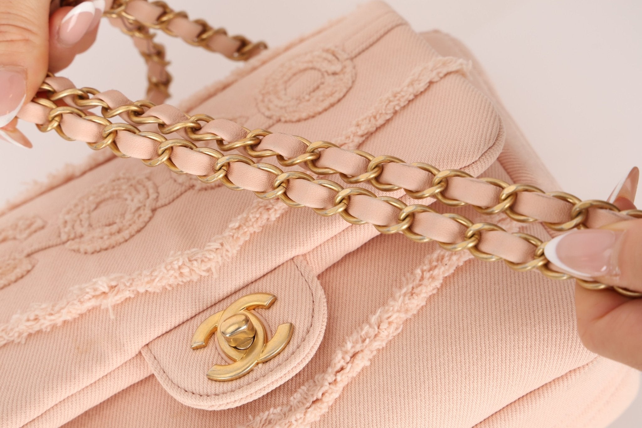 Chanel 2020 Pink Denim Coco Flap Bag - FashioNica
