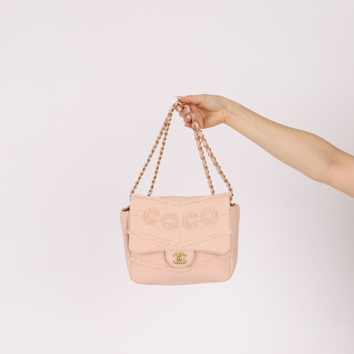 Chanel 2020 Pink Denim Coco Flap Bag - FashioNica