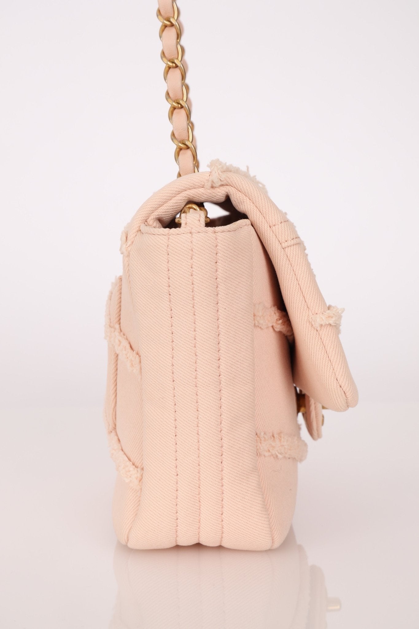 Chanel 2020 Pink Denim Coco Flap Bag - FashioNica