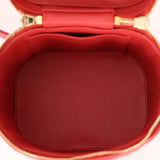 Chanel 2020 Red Lambskin Trendy CC Top Handle Vanity w/ Strap - FashioNica