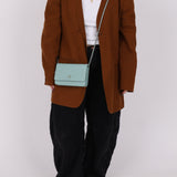 Chanel 2020 Robin's Egg Blue Calfskin Wildstitch Wallet on Chain - FashioNica